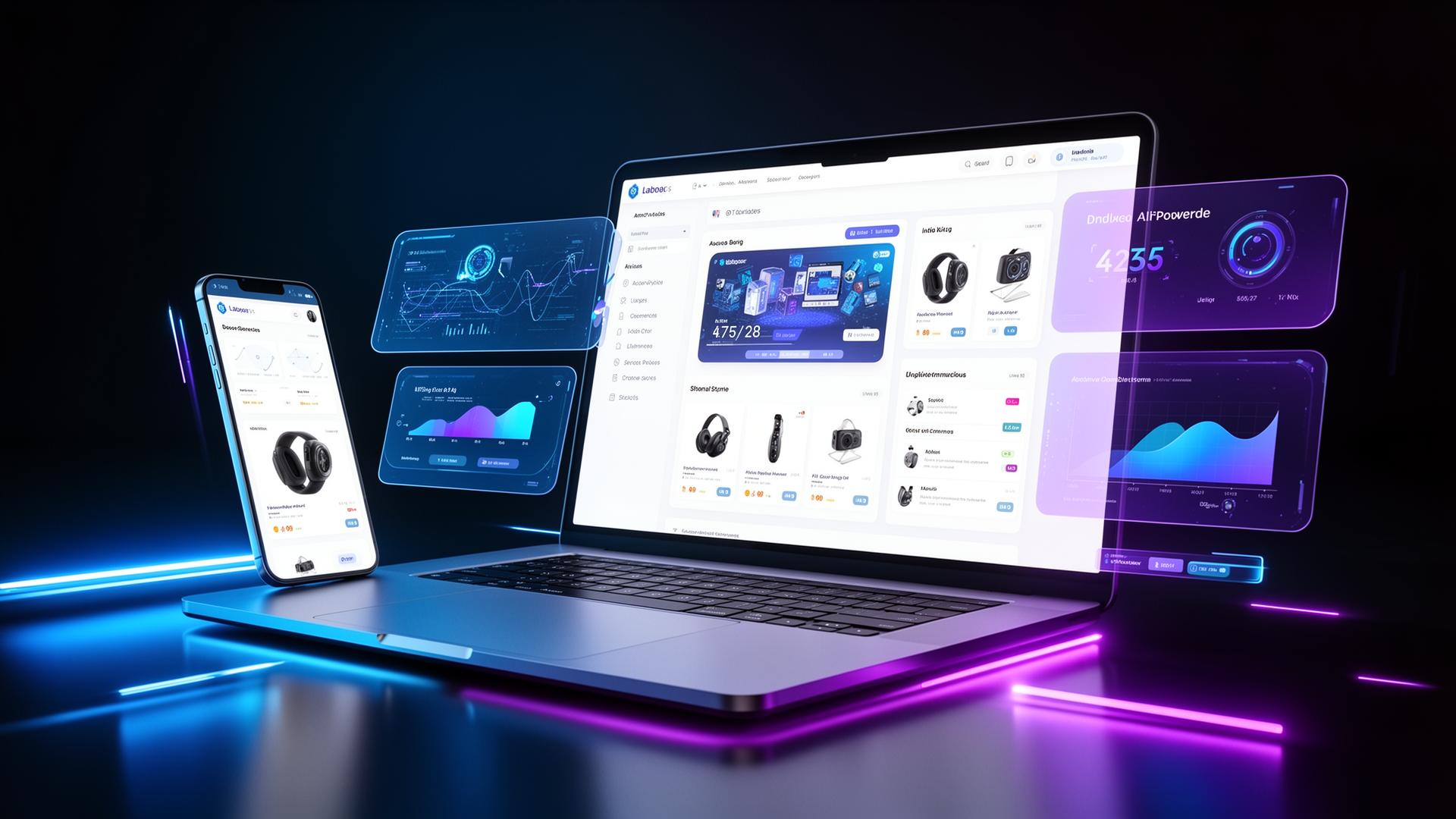 Mockup مواقع ومتاجر ولوحات تحكم